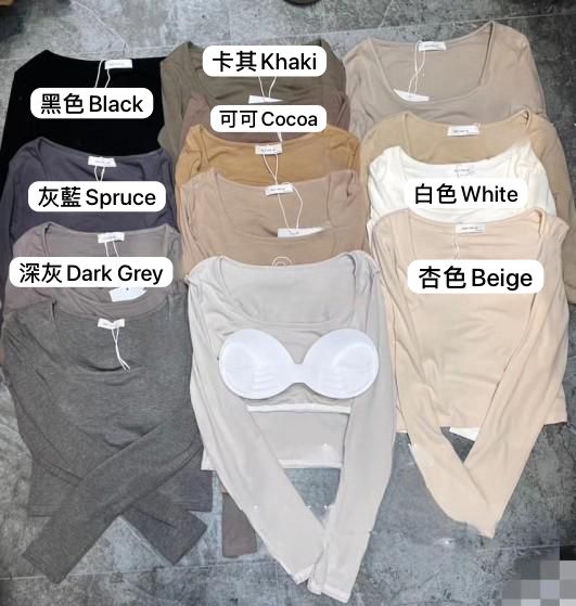 #YJ01 Square Collar Long Sleeves Top - Idiot Sandwich HK-