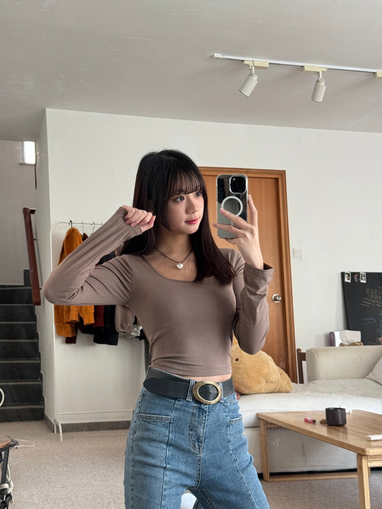 #YJ01 Square Collar Long Sleeves Top - Idiot Sandwich HK-