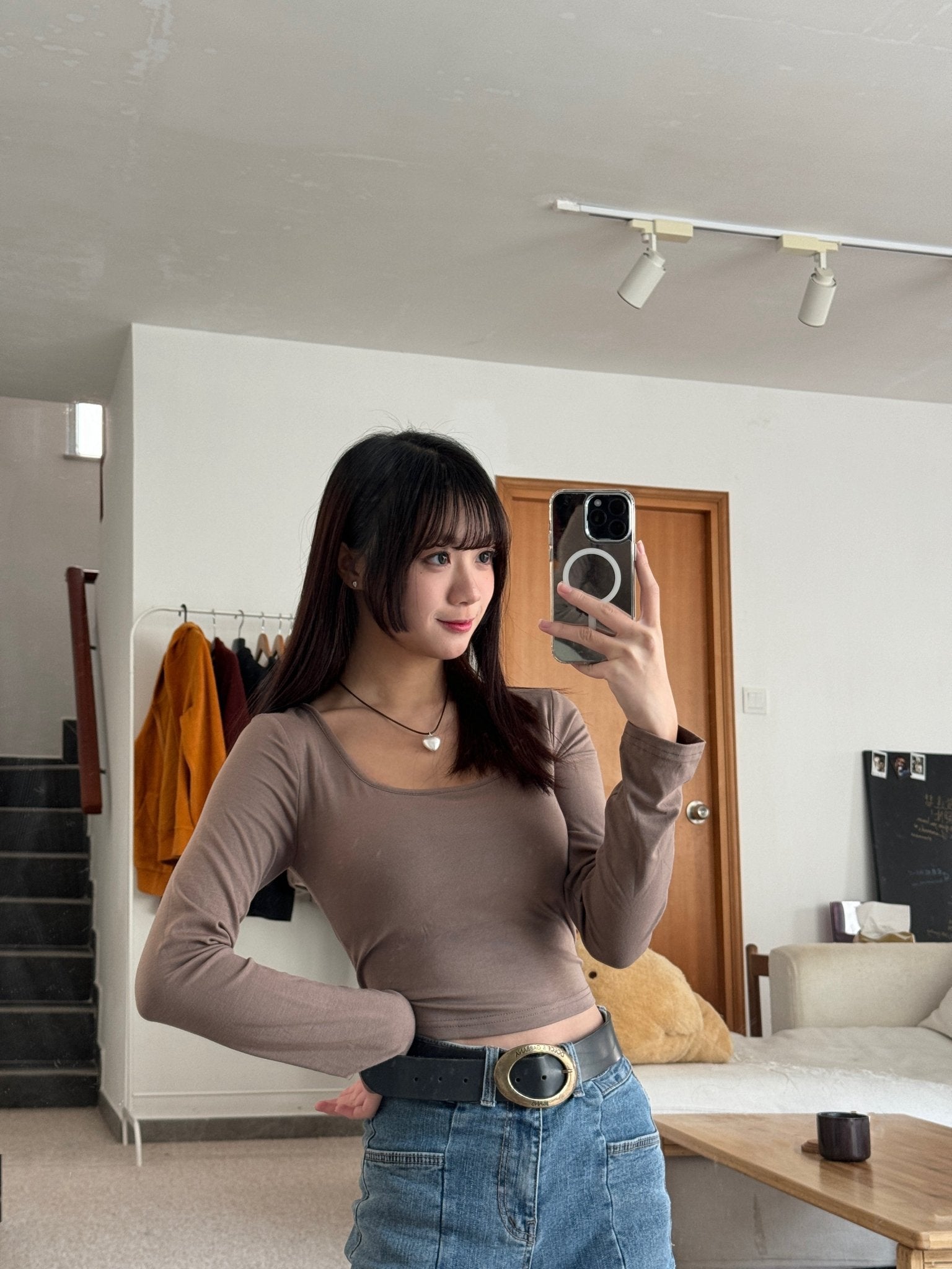 #YJ01 Square Collar Long Sleeves Top - Idiot Sandwich HK-