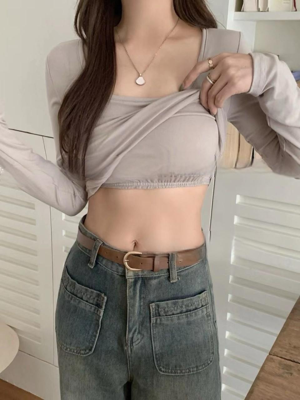 #YJ01 Square Collar Long Sleeves Top - Idiot Sandwich HK-
