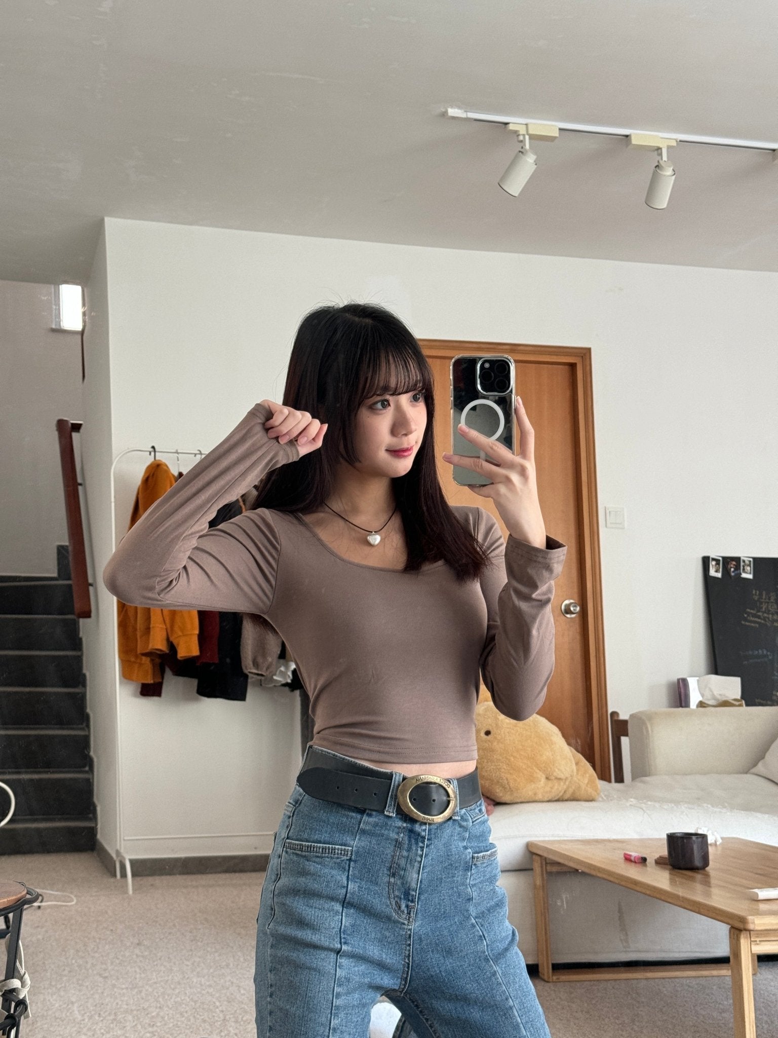 #YJ01 Square Collar Long Sleeves Top - Idiot Sandwich HK-