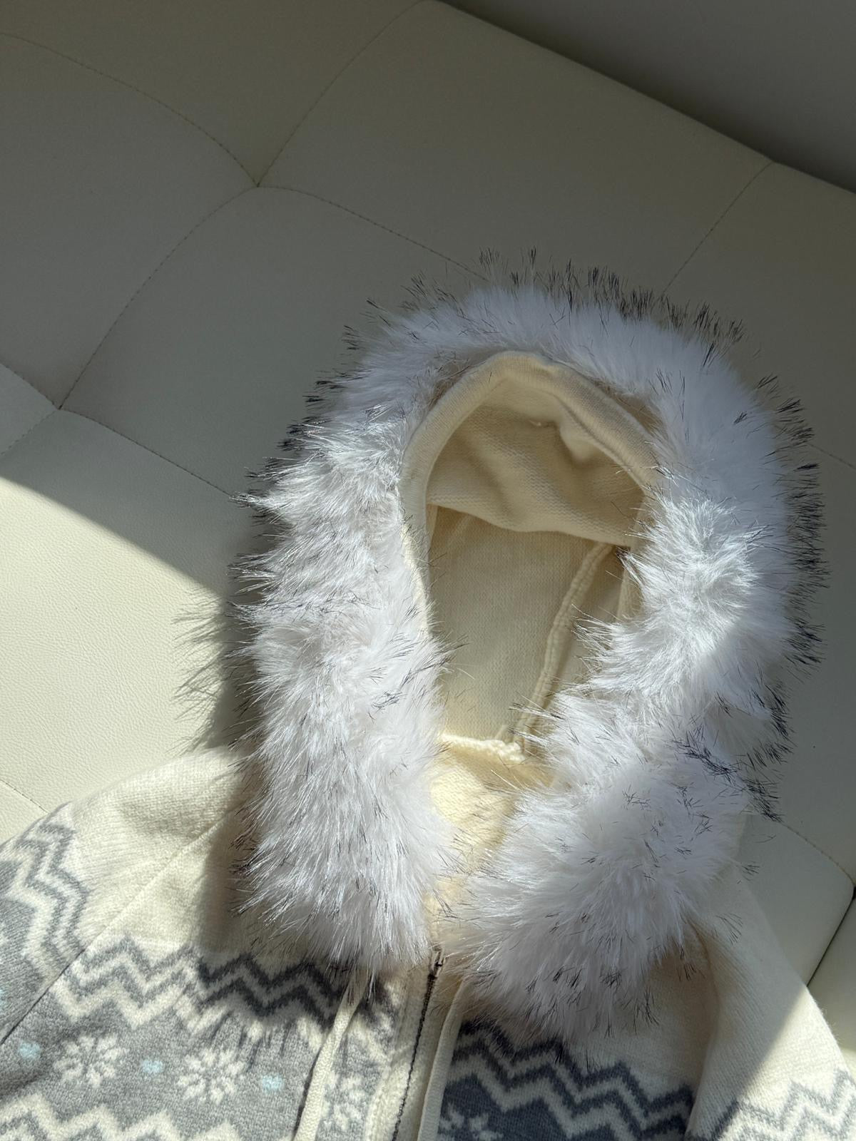 #JNY02 Fair Isle Hooded Cardigan