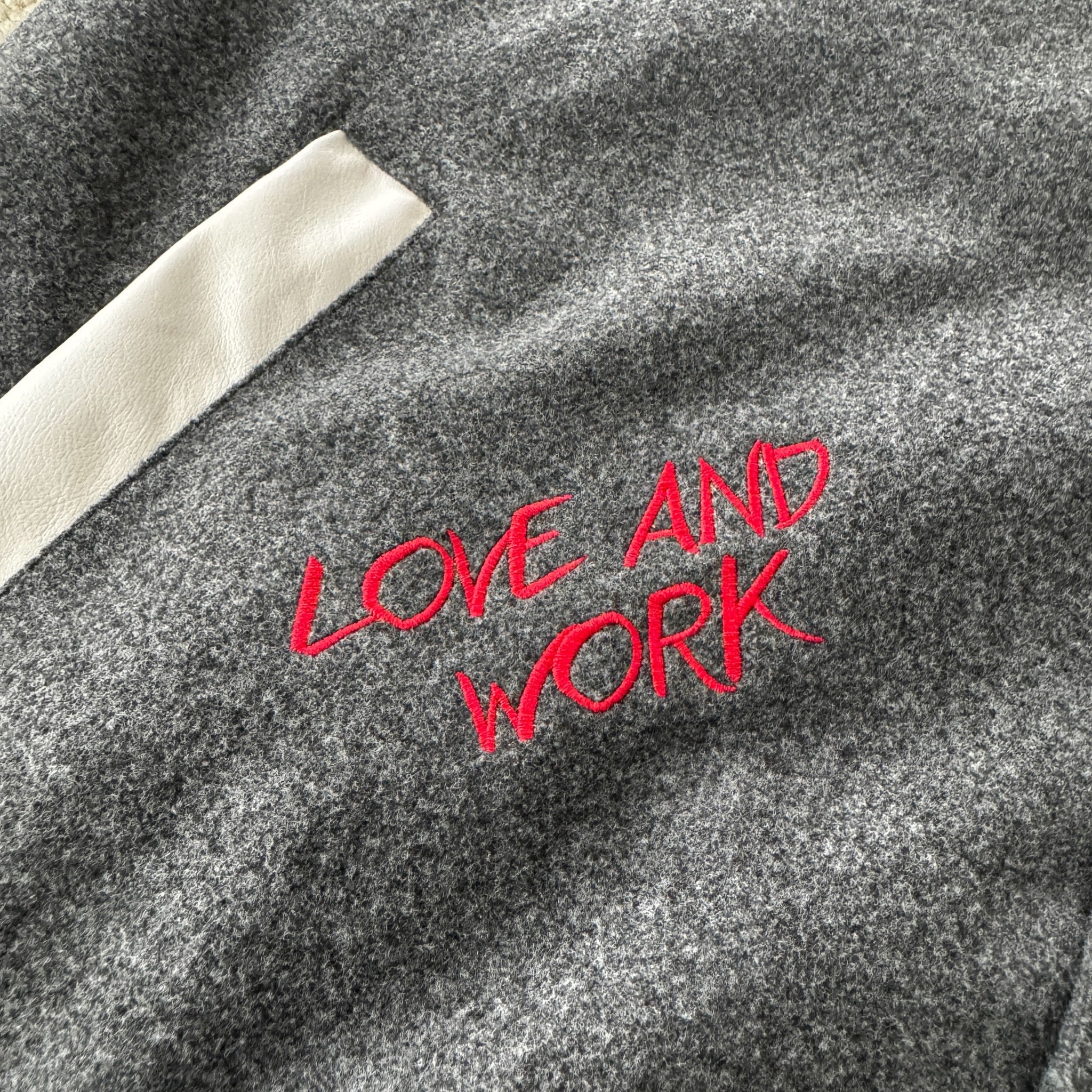 #C436 Work and Love Baseball Jacket