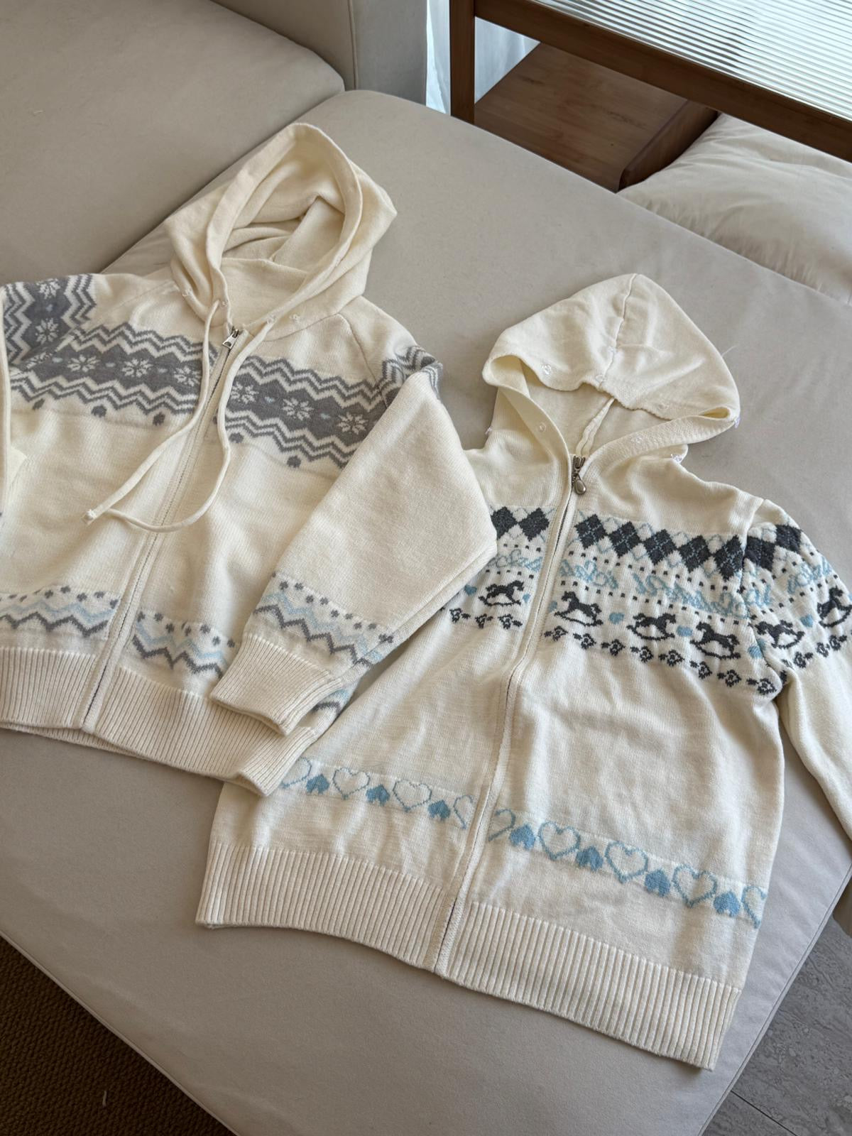 #JNY02 Fair Isle Hooded Cardigan