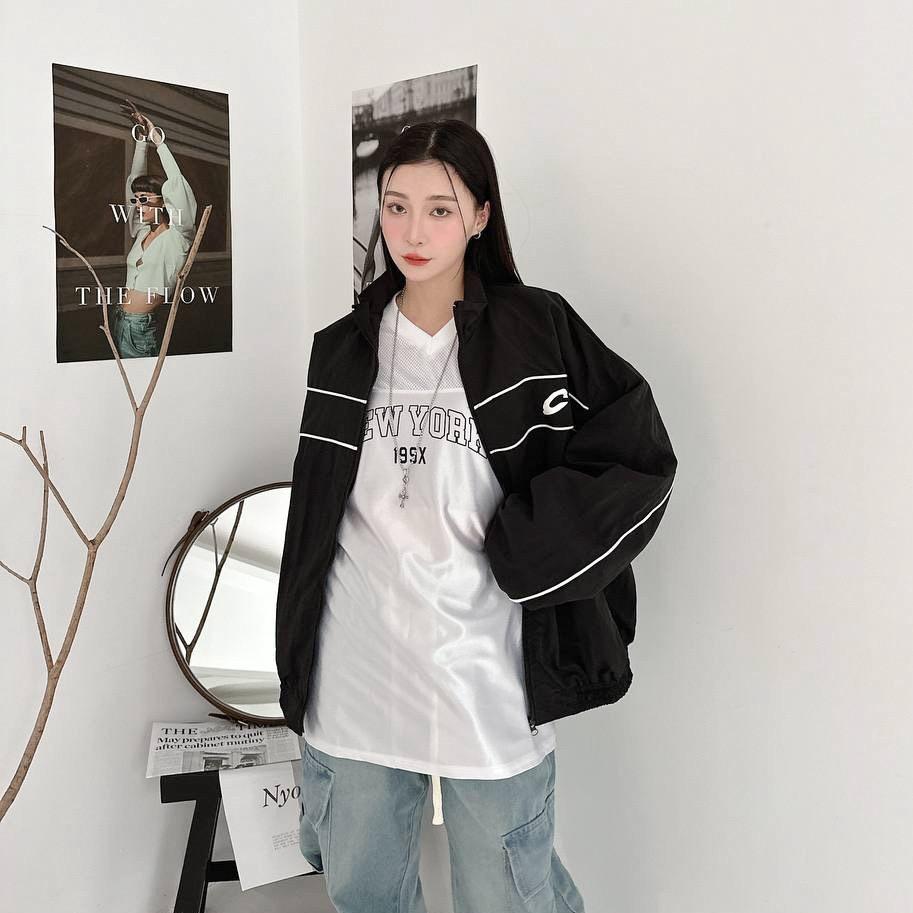 「買2件送頸巾 新年前到貨」#C248 Letter C Windbreaker Jacket - Idiot Sandwich Apparel Limited - 