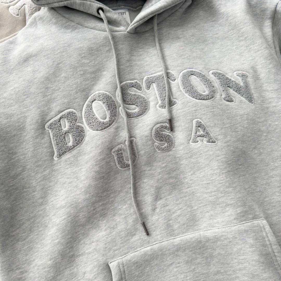 「買2件送頸巾 新年前到貨」#C249 Boston Fluffy Letters Hoodie - Idiot Sandwich Apparel Limited - 