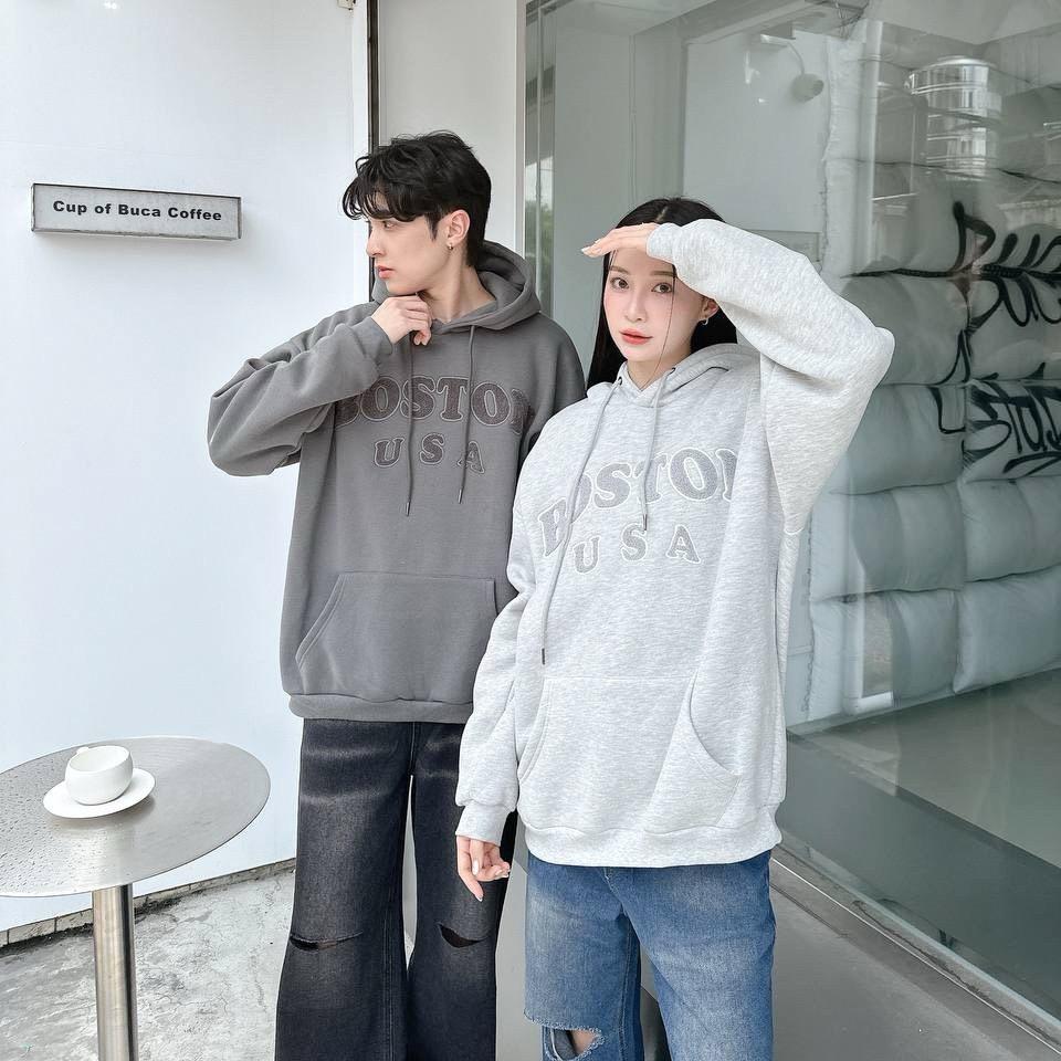 「買2件送頸巾 新年前到貨」#C249 Boston Fluffy Letters Hoodie - Idiot Sandwich Apparel Limited - 