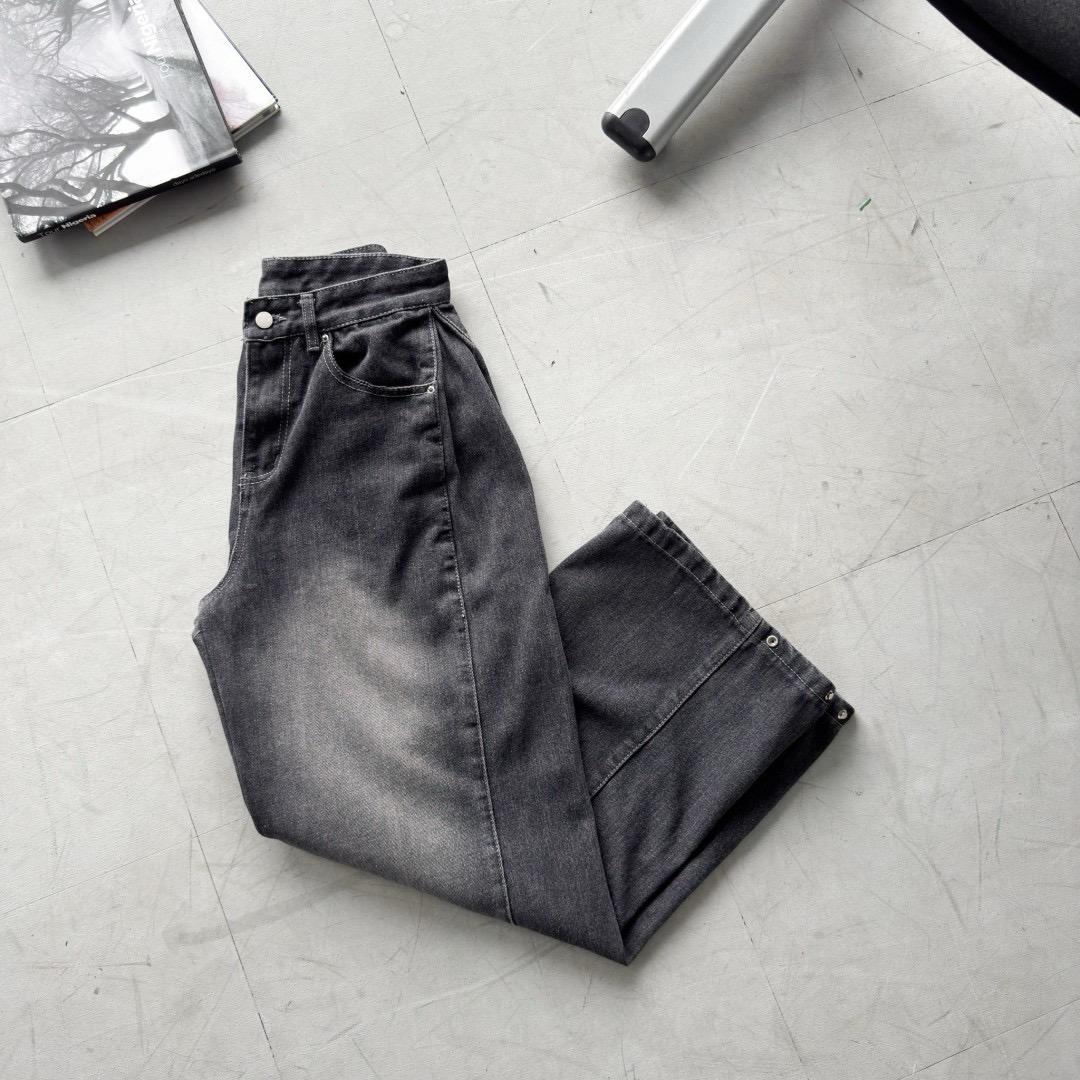 「買2件送頸巾 新年前到貨」#C251 Draped Wash Black Denim Jeans - Idiot Sandwich Apparel Limited - 