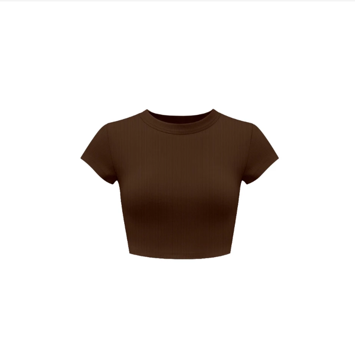 #VNKS12 Solid Color Crop Top