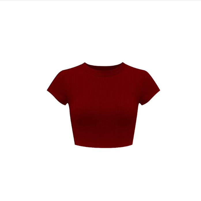 #VNKS12 Solid Color Crop Top