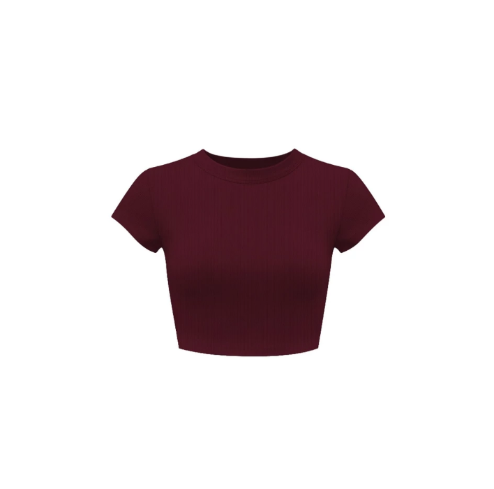#VNKS12 Solid Color Crop Top