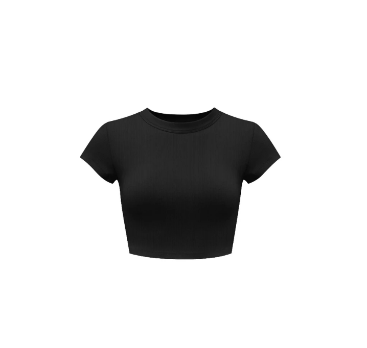 #VNKS12 Solid Color Crop Top