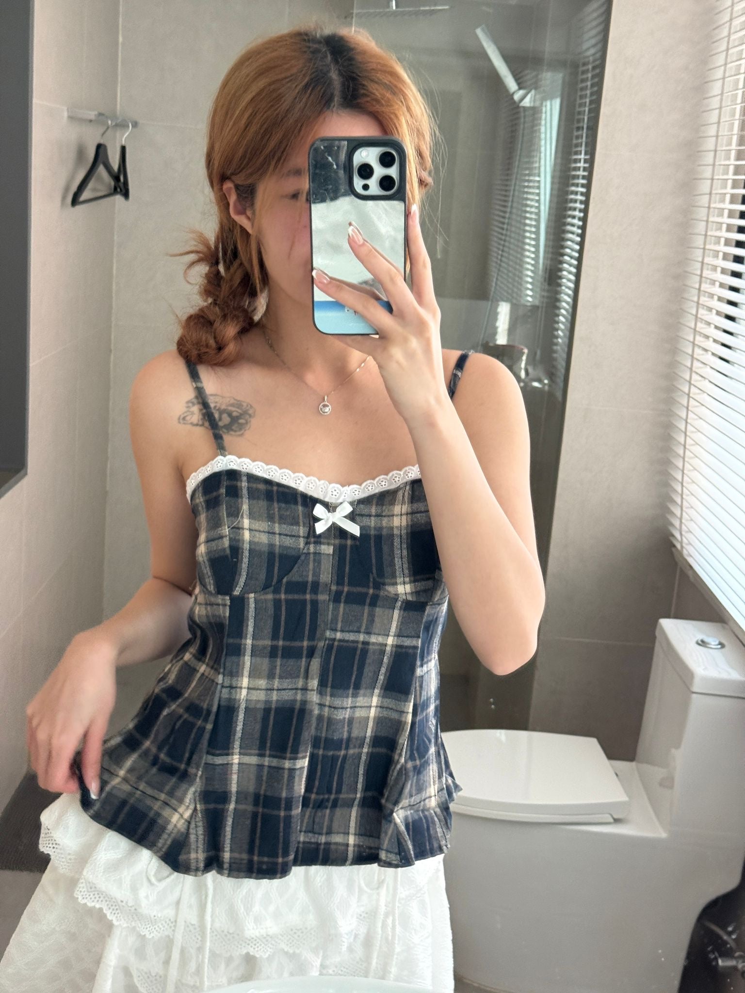 #THMG08 格紋Lace吊帶