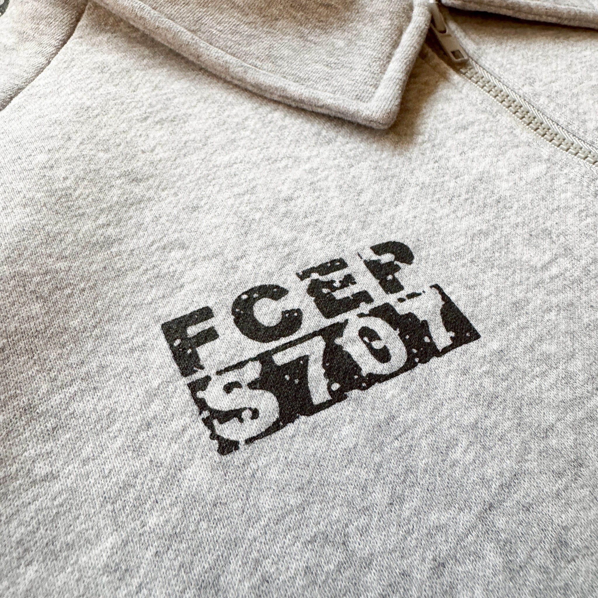 #C447 Mottled Zipper Polo Sweatshirt