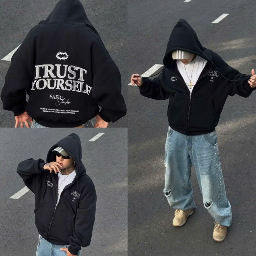 #VNFA01 TRUST YOURSELF ZIP-UP HOODIE