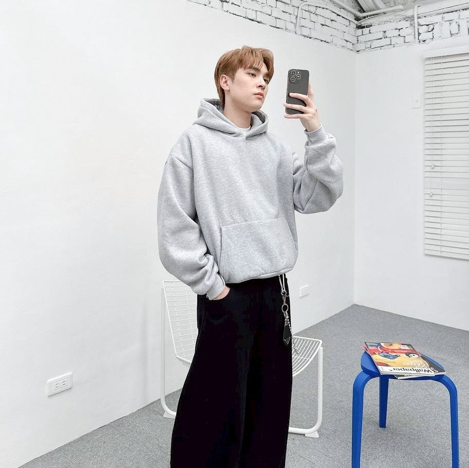 #C422 Plain Crop Hoodie