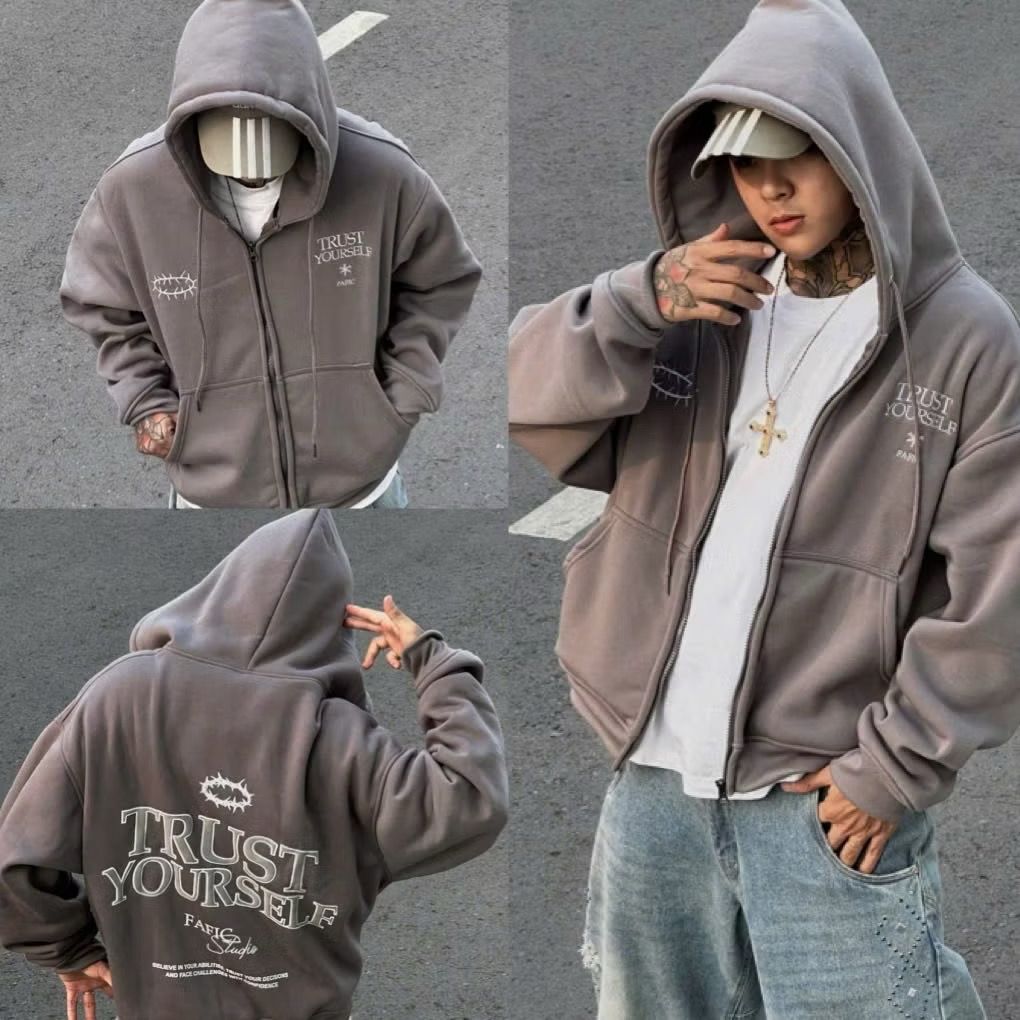 #VNFA01 TRUST YOURSELF ZIP-UP HOODIE