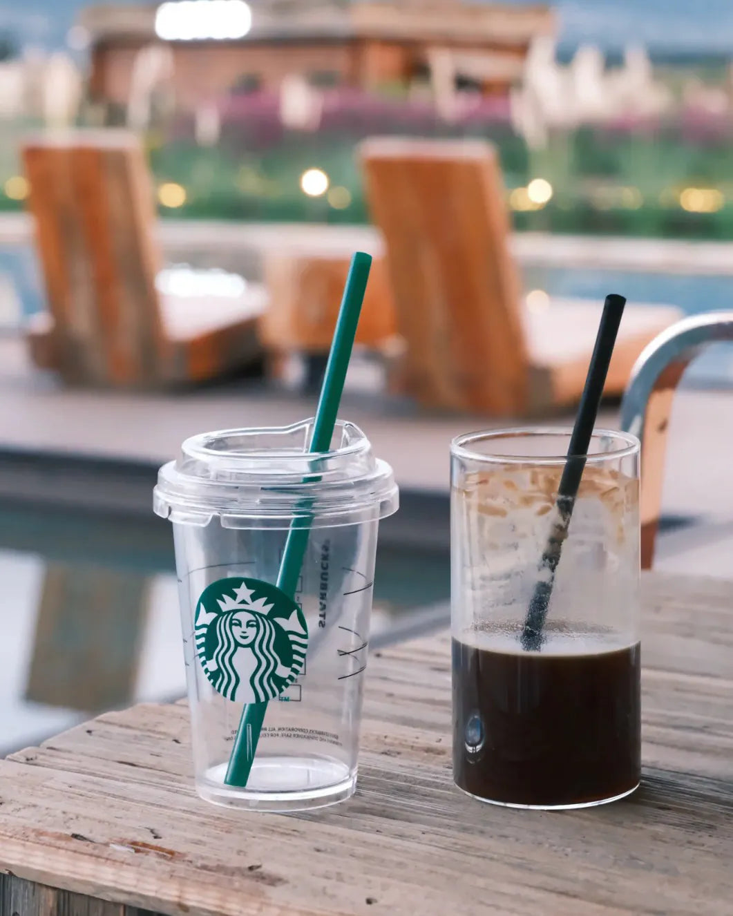 Starbucks 透明飲筒膠杯（2尺寸入）