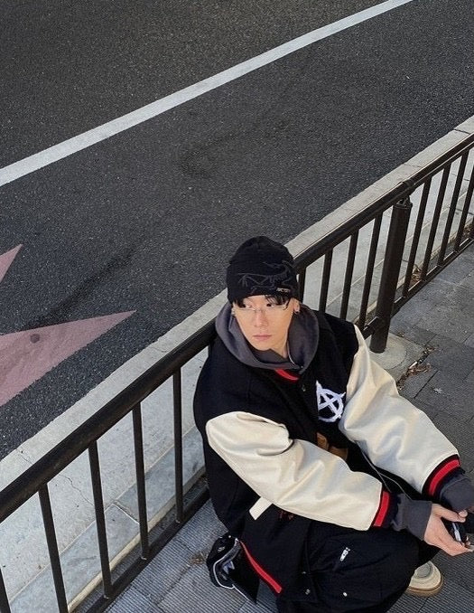 #C436 Work and Love Baseball Jacket