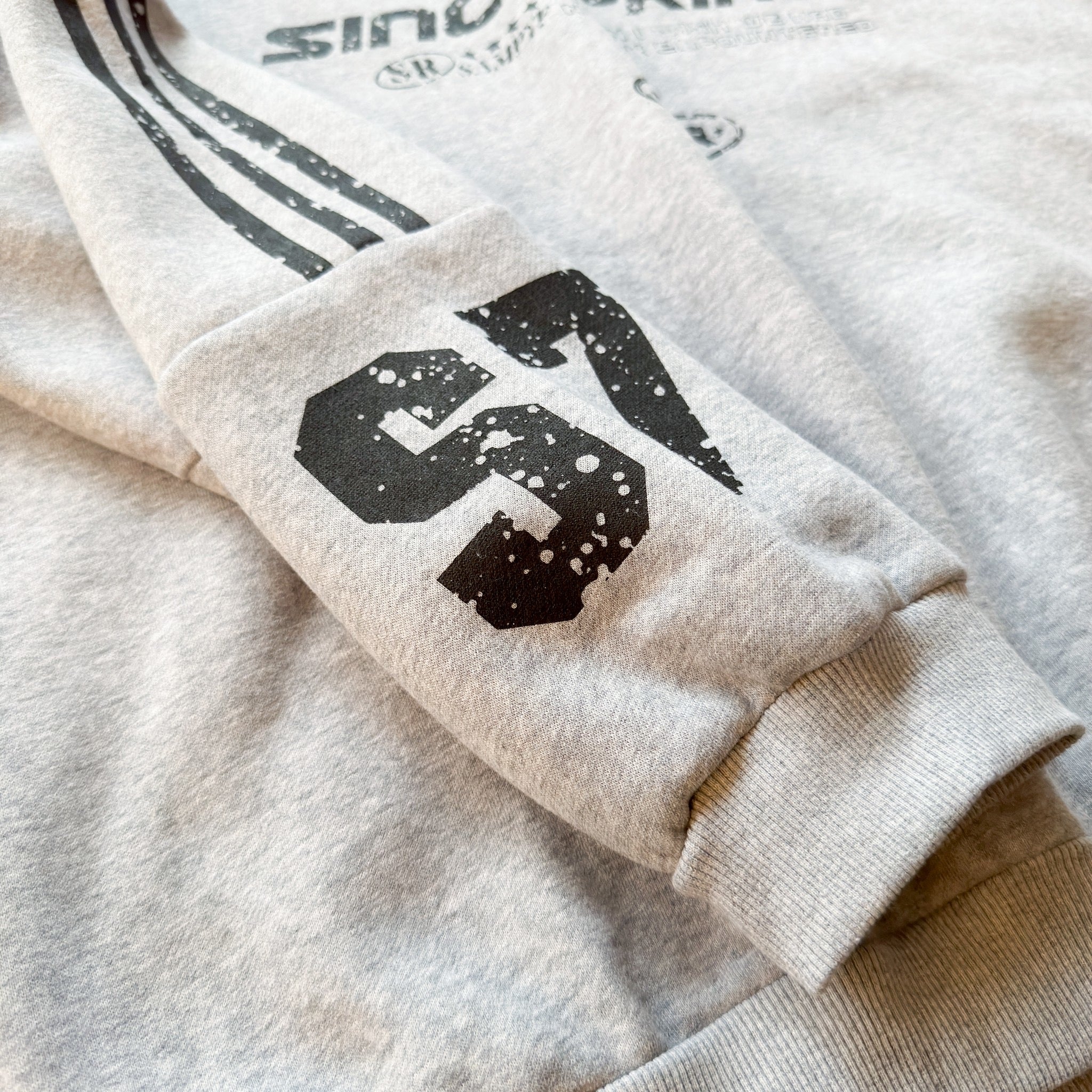 #C447 Mottled Zipper Polo Sweatshirt