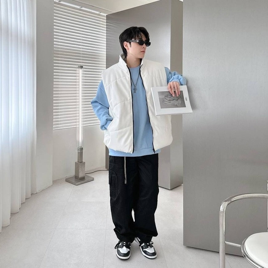 #C435 Fluffy Leather Vest