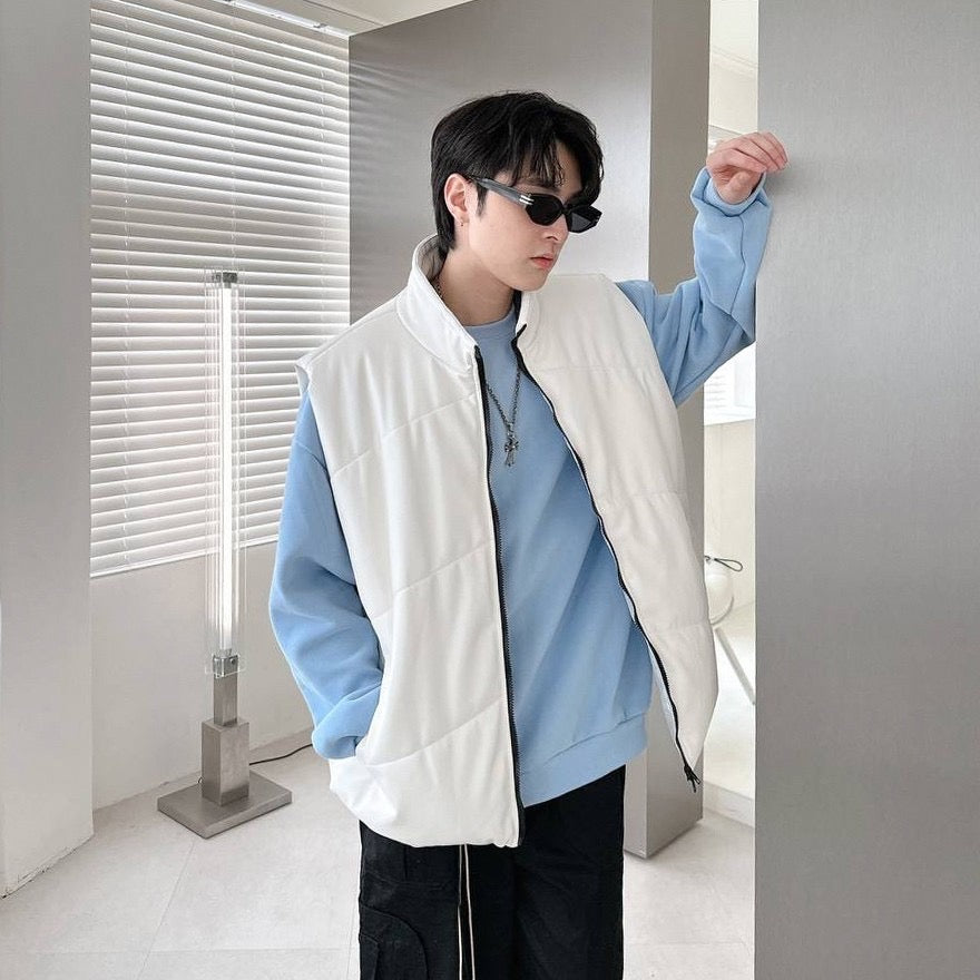 #C435 Fluffy Leather Vest