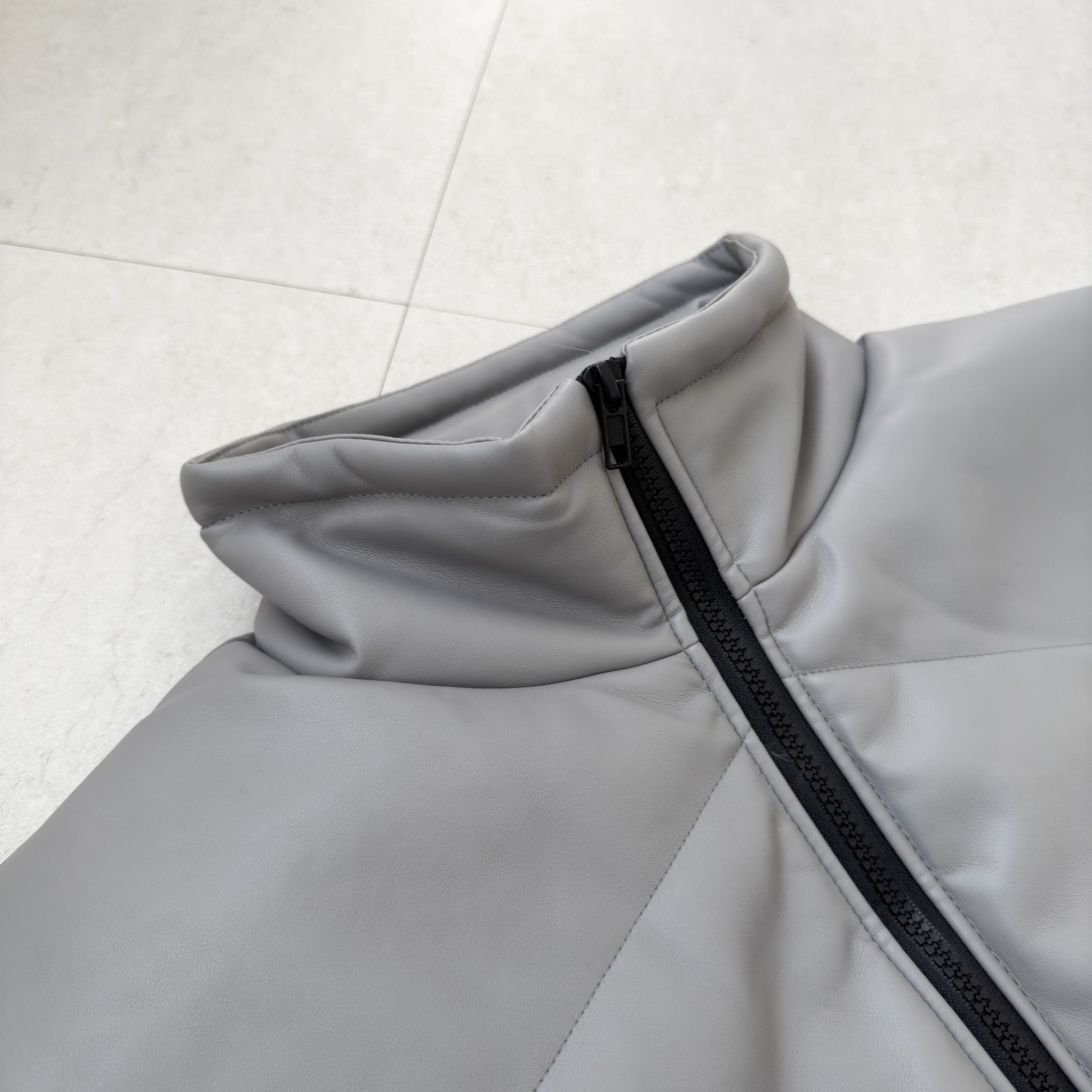 #C435 Fluffy Leather Vest