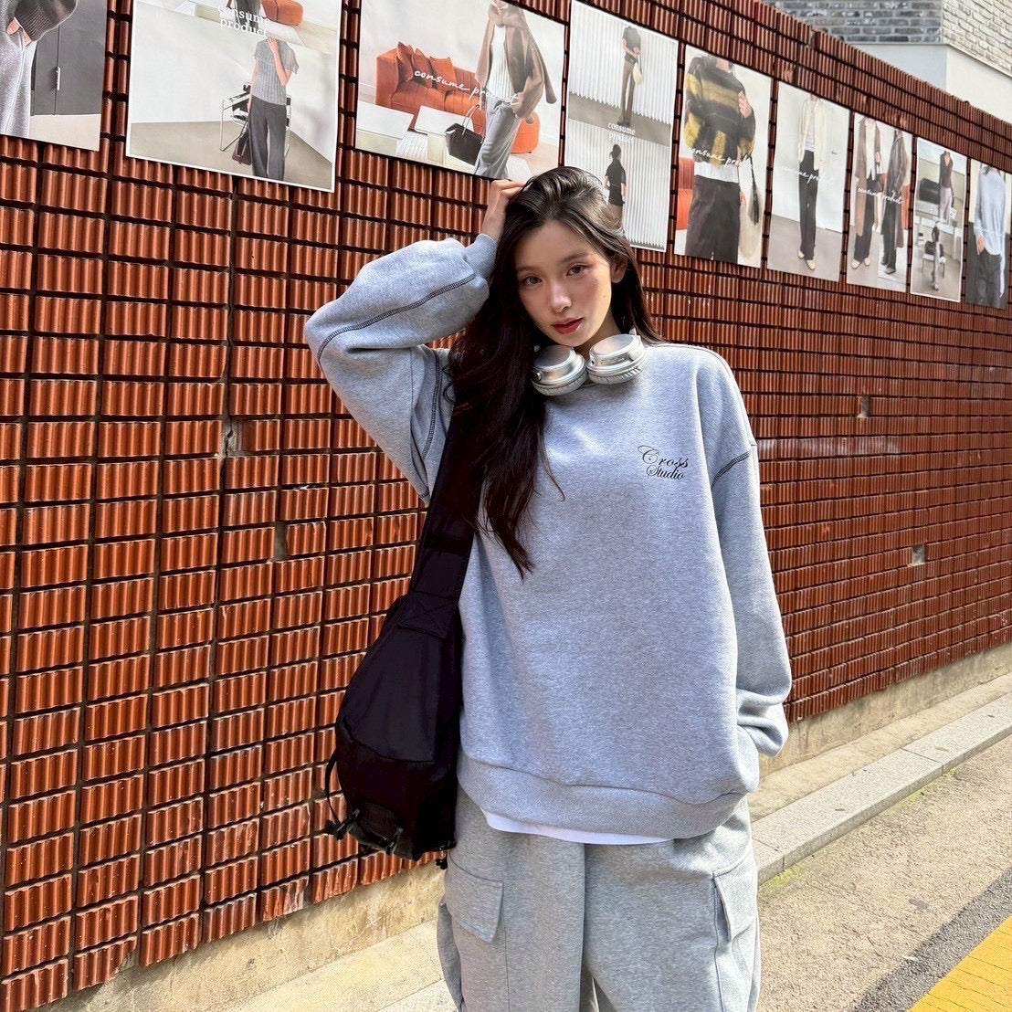 #C245 Cross Studio Calligraphy Sweatshirt