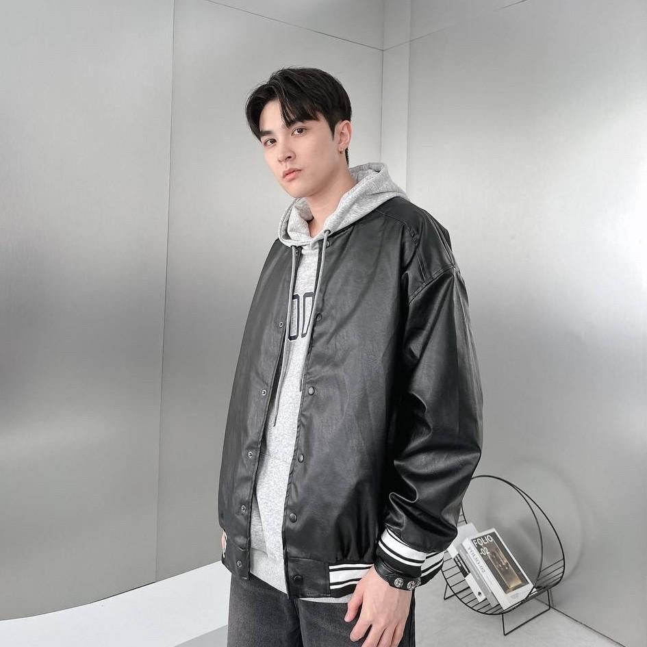 #C433 棒球風皮外套