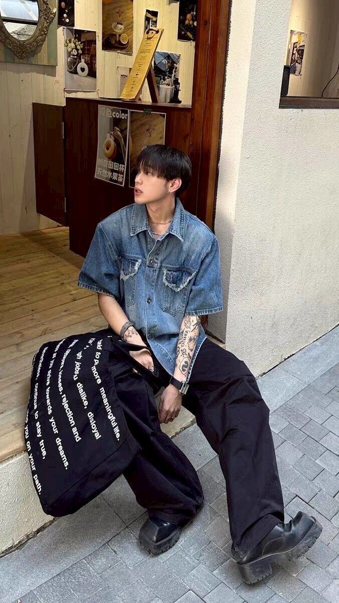 #C515 Demin Pocket Polo Shirt