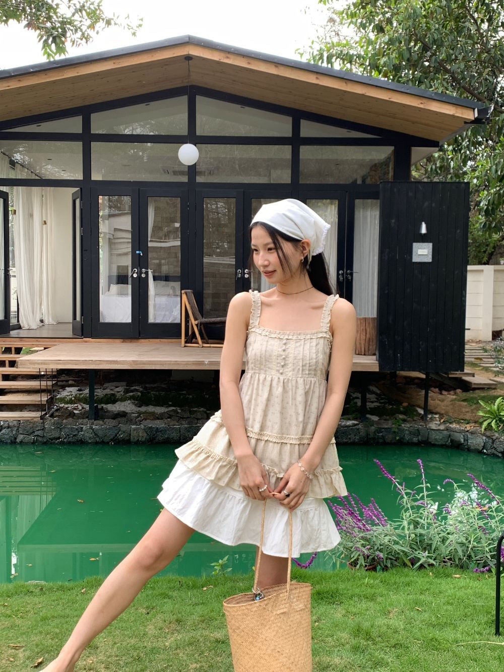 #MD69 Floral Ruffle Layer Top