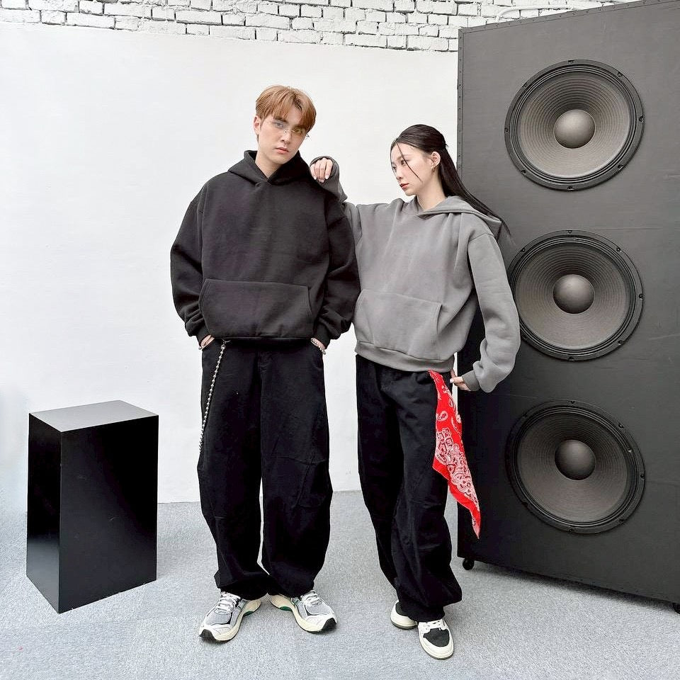 #C422 Plain Crop Hoodie