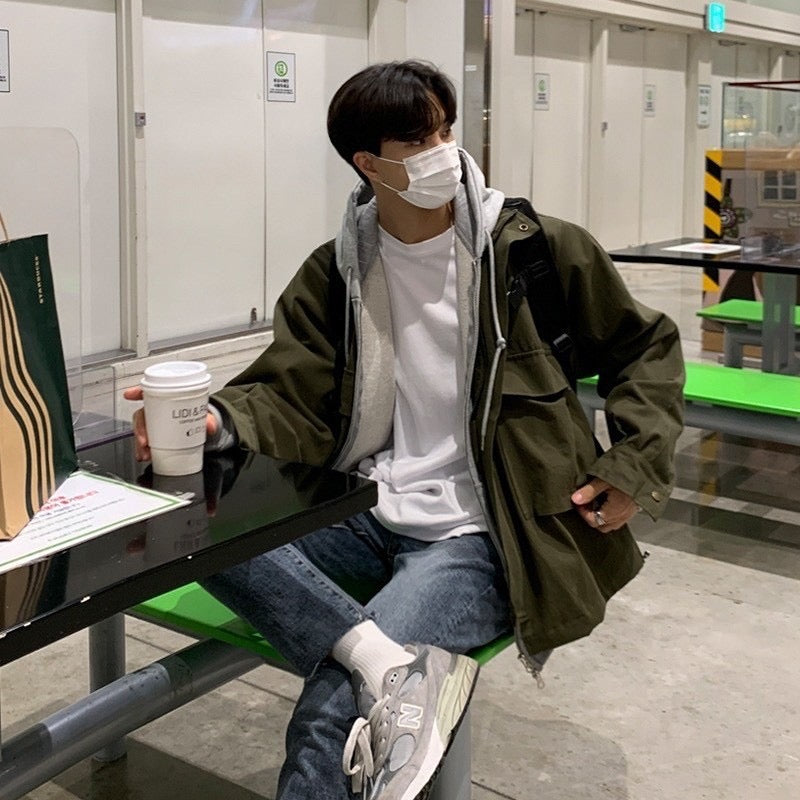 #C434 High-neck drawstring Jacket