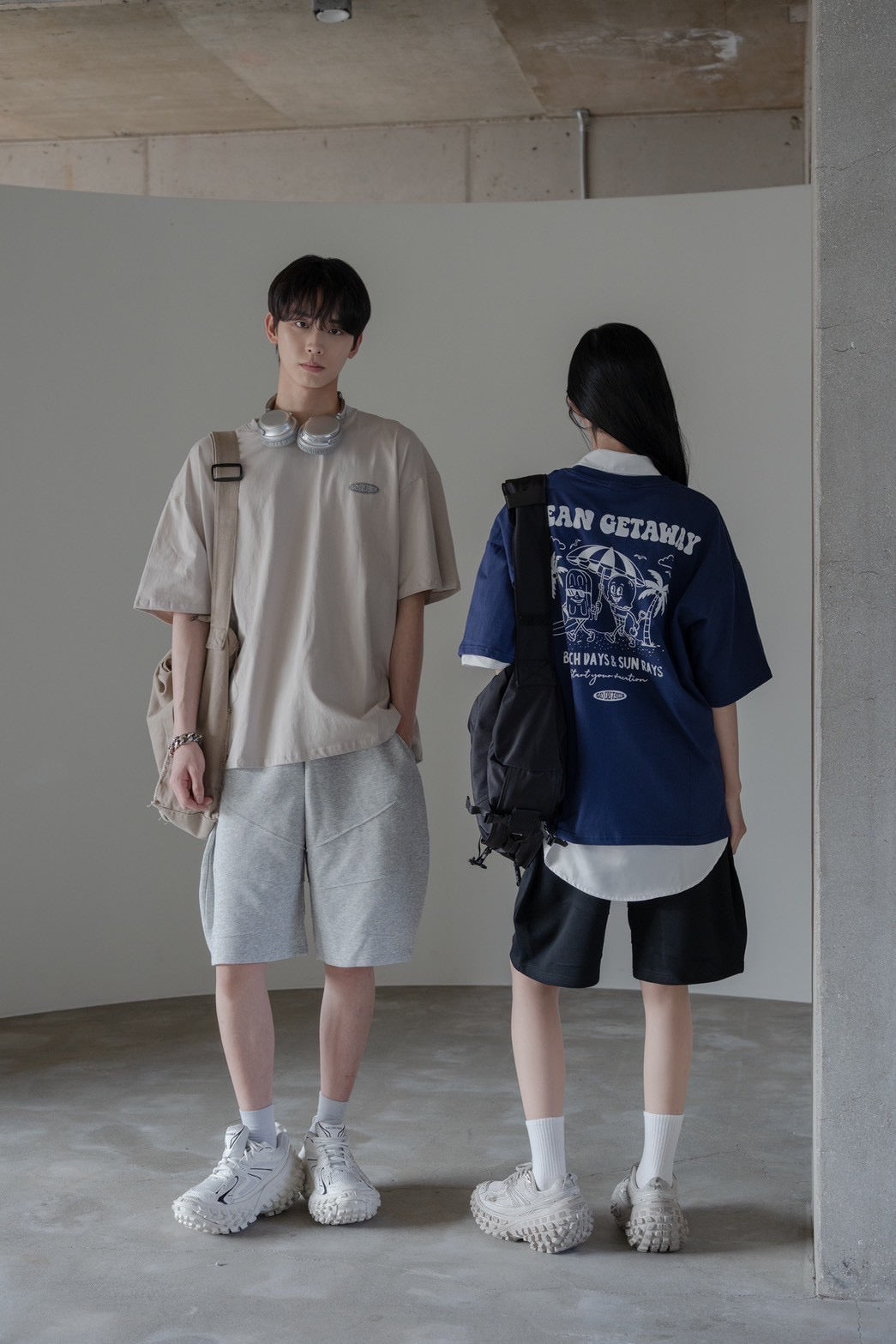 #C482 Cotton Barrel Short Pants