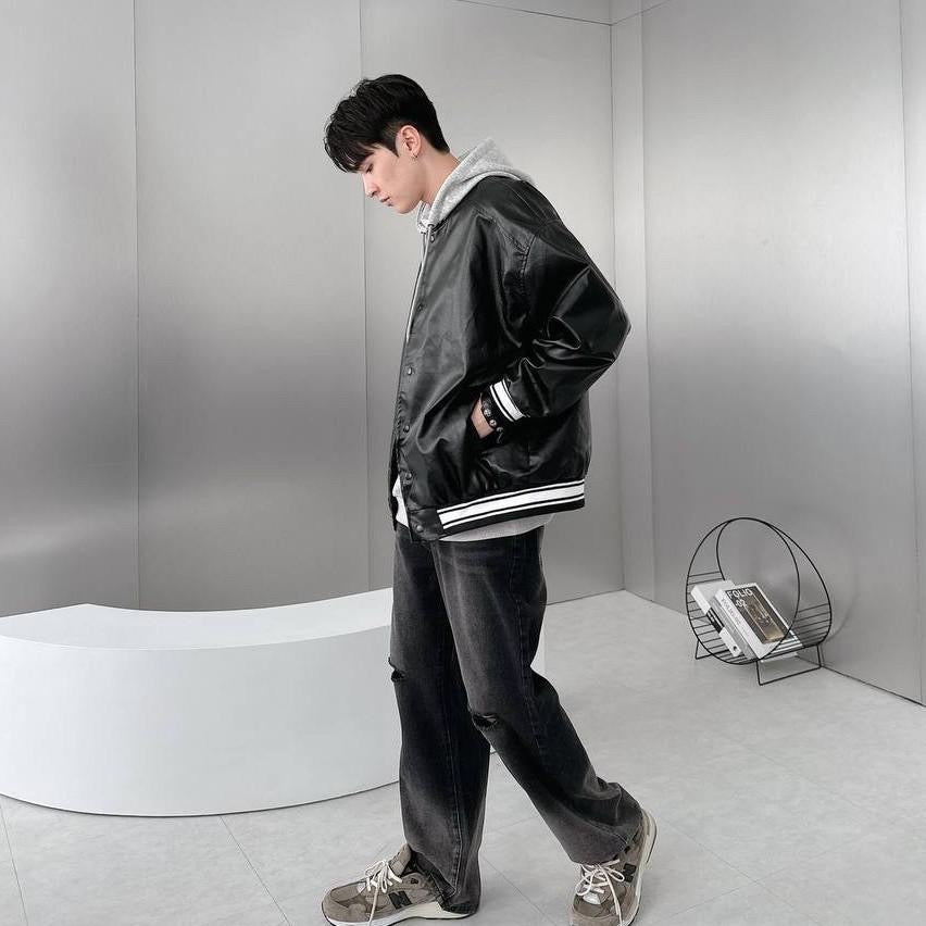 #C433 棒球風皮外套