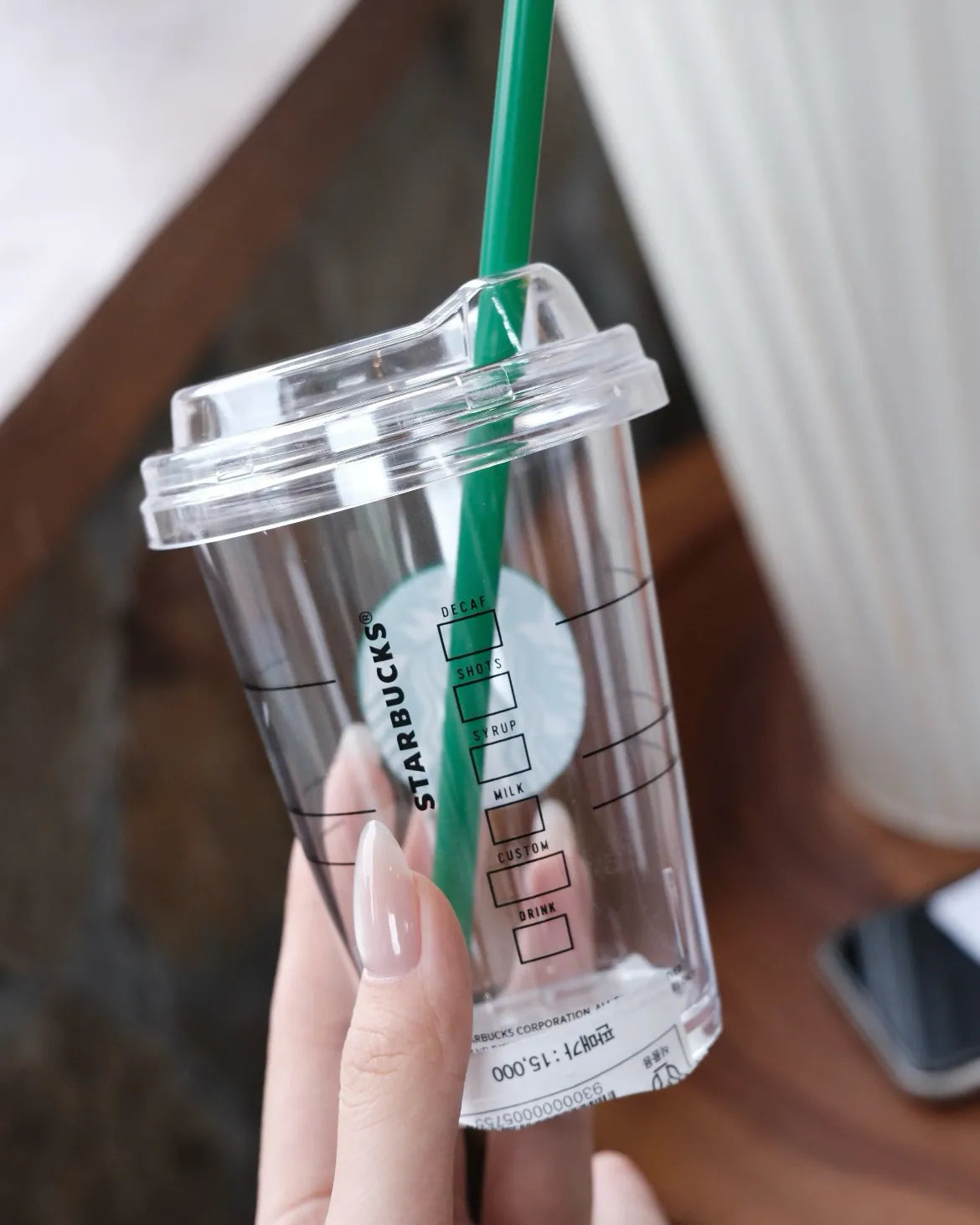 Starbucks 透明飲筒膠杯（2尺寸入）