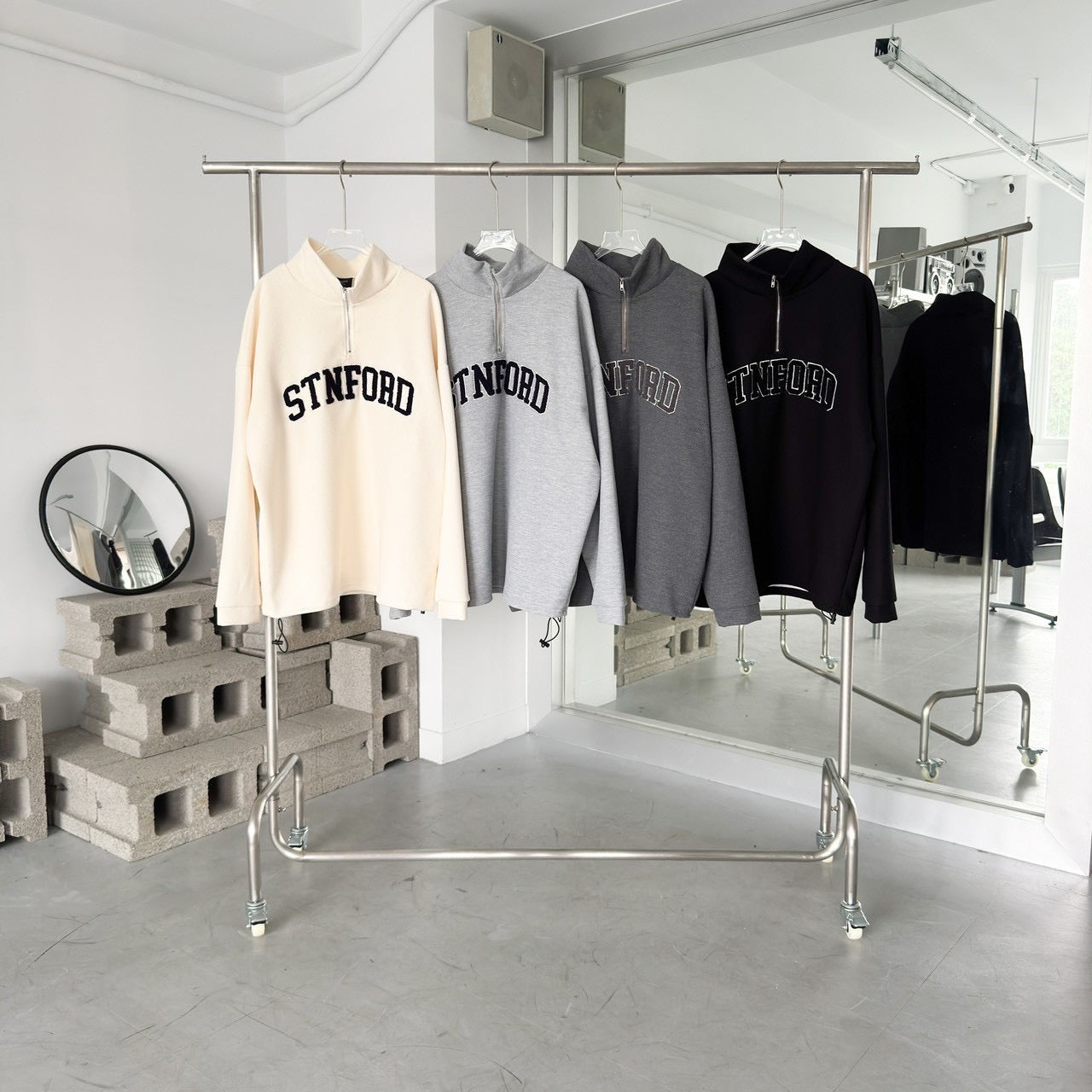 #C464 STNFORD waffle sweatshirt