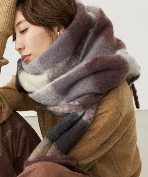 #IS203 Japan Cuddly Color Blocking Scarf