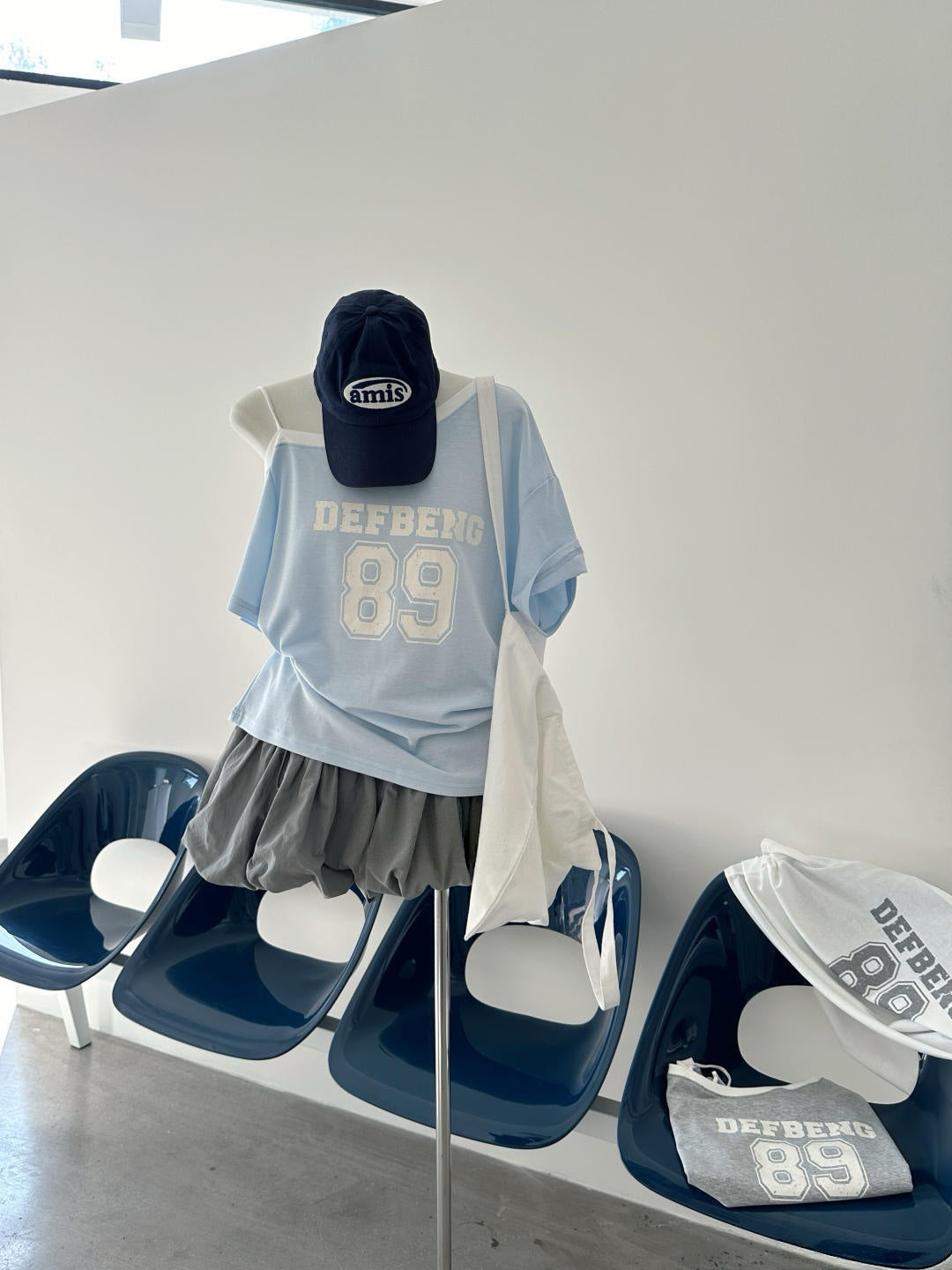 #MD83 89 Off-shoulder Oversize T-shirt