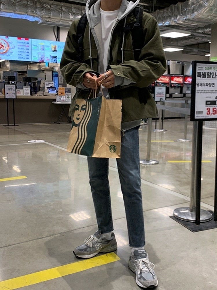 #C434 High-neck drawstring Jacket