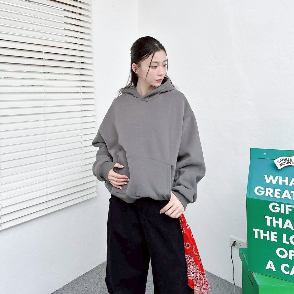 #C422 Plain Crop Hoodie