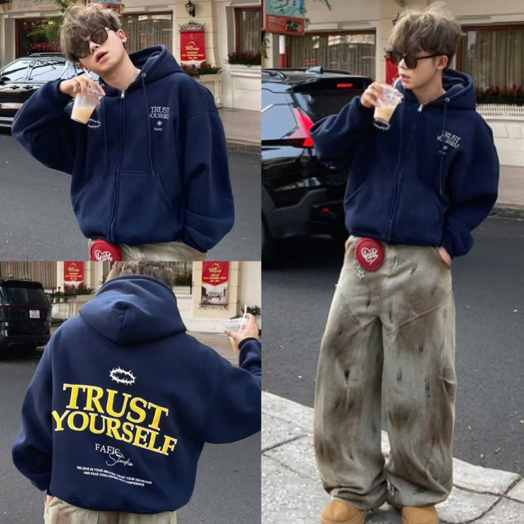 #VNFA01 TRUST YOURSELF ZIP-UP HOODIE