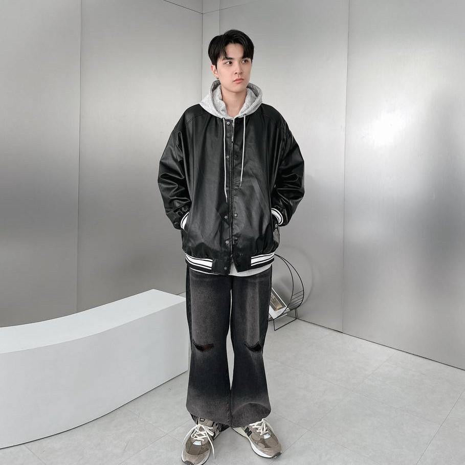 #C433 棒球風皮外套