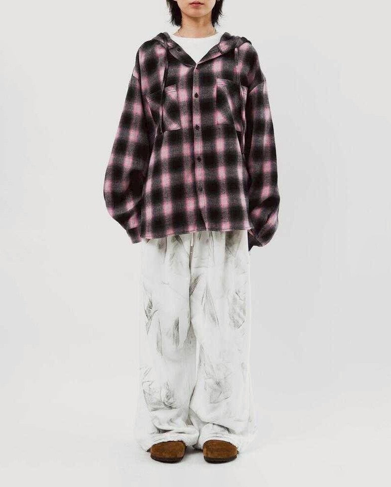 #C423 Checkered Hooded Jacket
