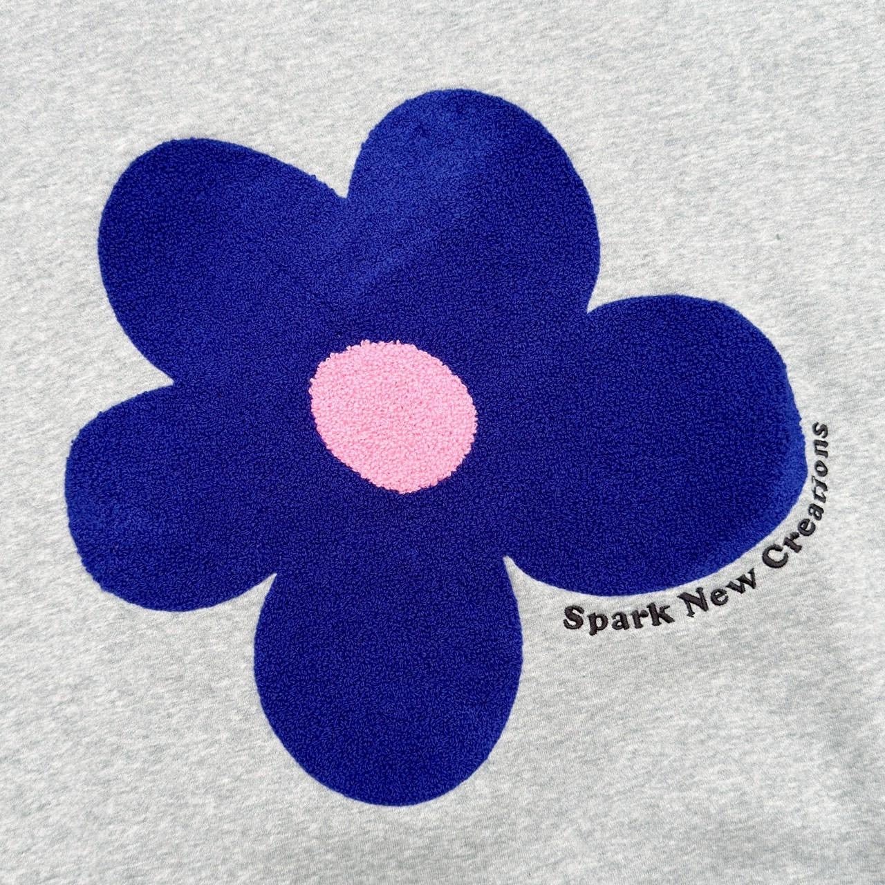 #C441 Towel Embroidery Flower Sweatshirt