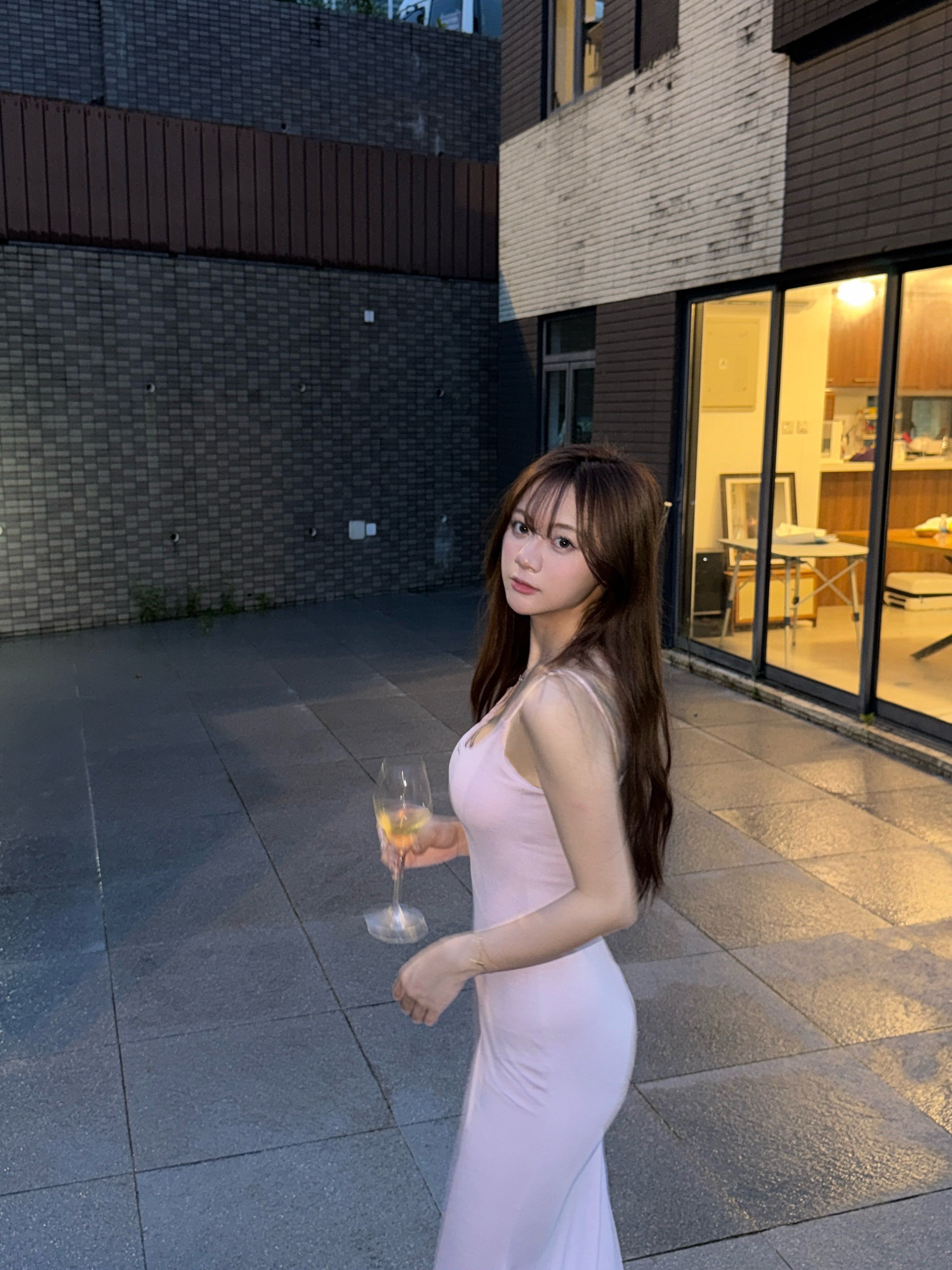#AD04 Spaghetti Strap Mermaid Hem Dress