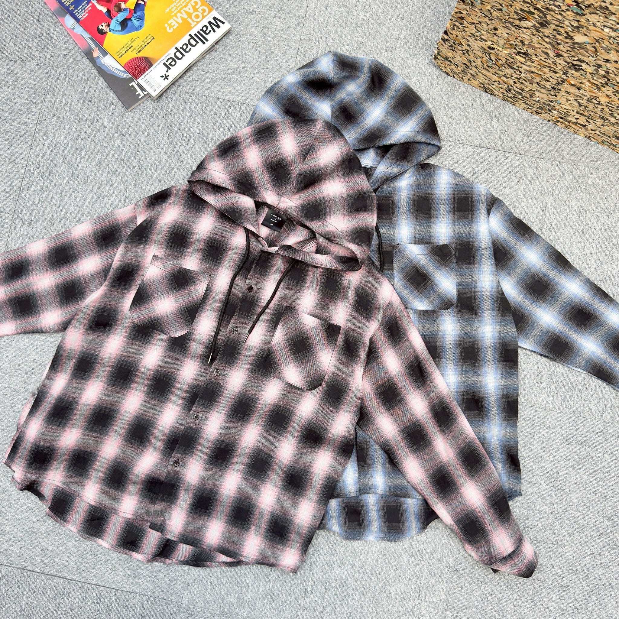 #C423 Checkered Hooded Jacket