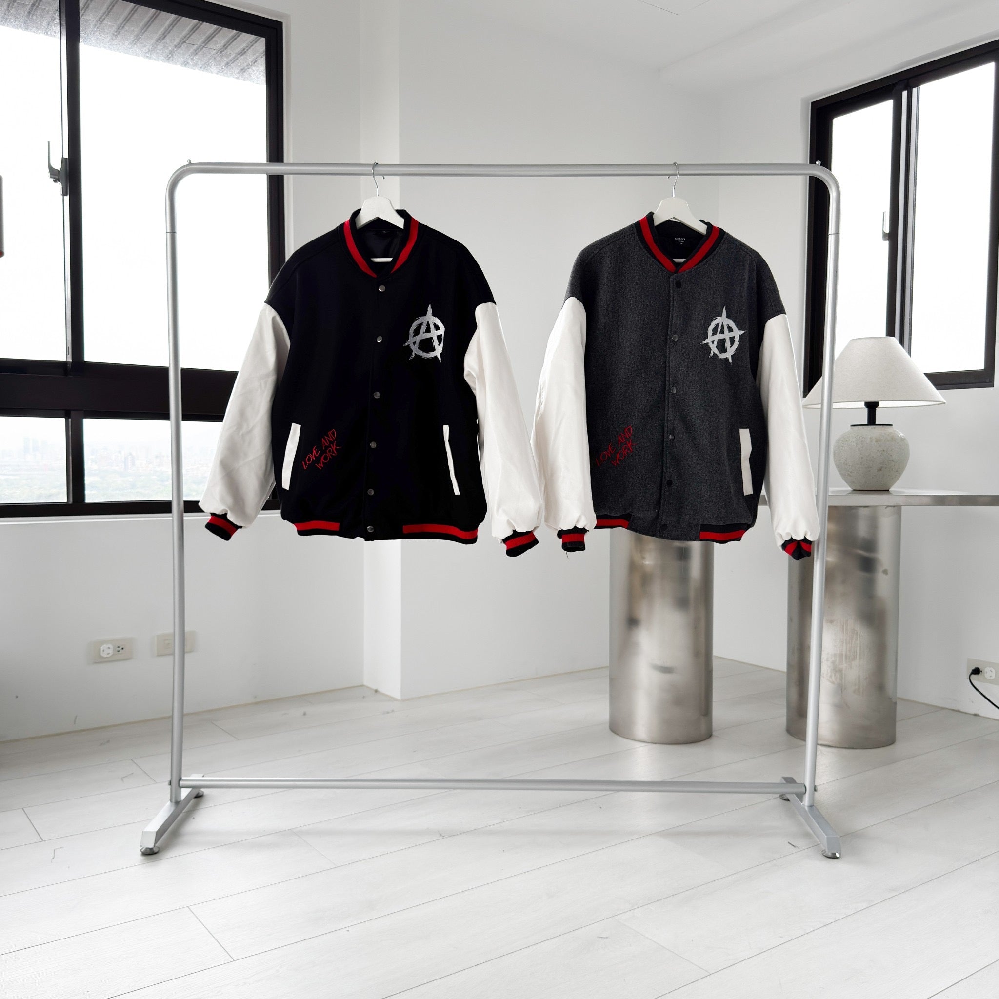 #C436 Work and Love Baseball Jacket