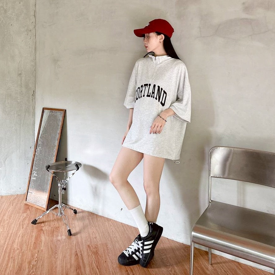 #C516 Courtland Zipper T-shirt