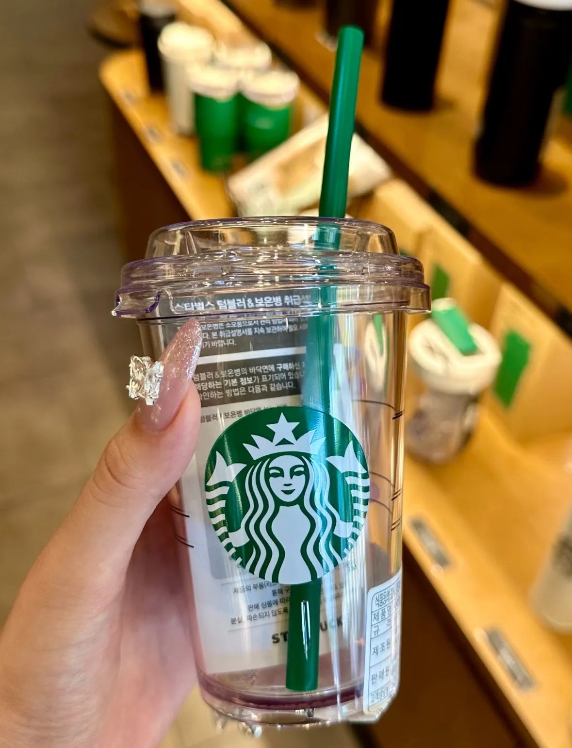 Starbucks 透明飲筒膠杯（2尺寸入）